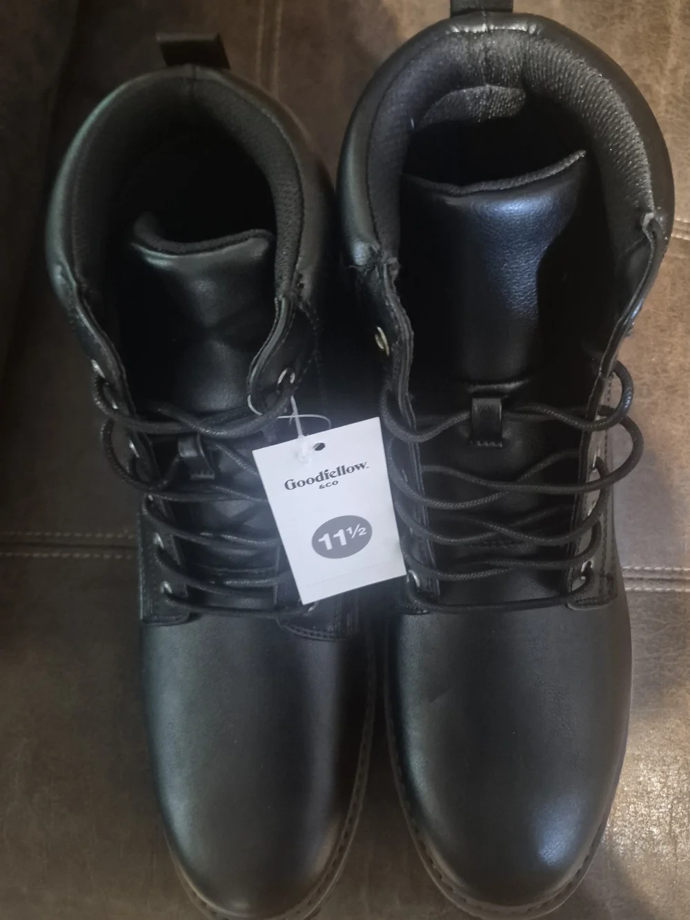 Goodfellow & Co Men's  Black Dress Lace-Up Boots